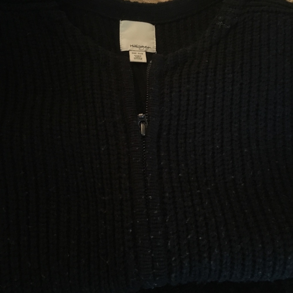 Halogen Knit ZIP Vest -BLACK - Picture 6 of 7